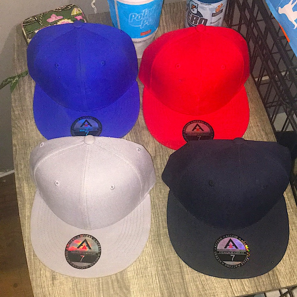 4 brand new Access Premium Headwear fitted hats🧢🧢🧢🧢